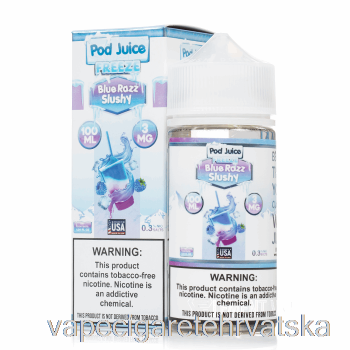 Vape Hrvatska Freeze Blue Razz Slushy - Mahuna Sok - 100ml 0mg